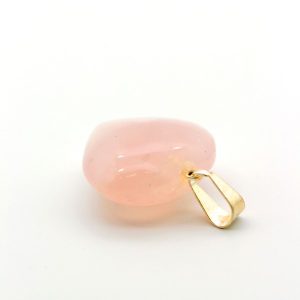 Colgante Corazón de Cuarzo Rosa