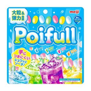 Meiji Poifull Caramelos Sabor Fruta Con Soda 80G