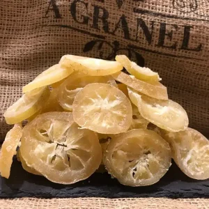 Limón deshidratado en rodajas
